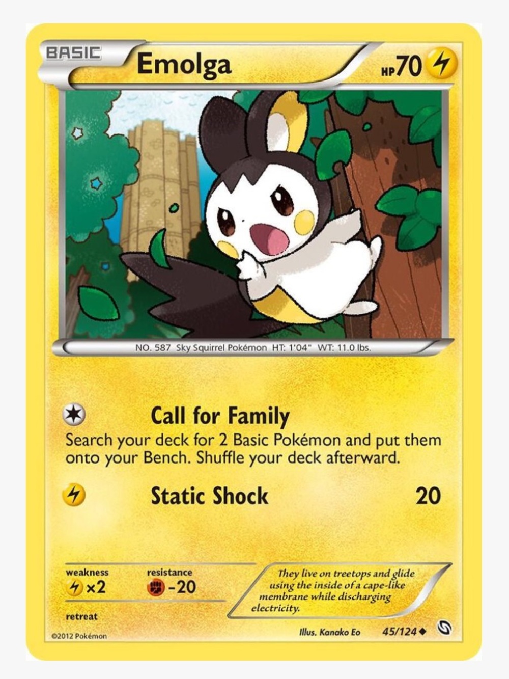 Emolga Dragons Exalted Pokemon Trading Card